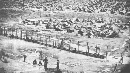 The much-publicized Andersonville prison. The declaration by Union authorities that medicine was a contraband of war and their unwillingness to exchange prisoners contributed to the deplorable prison deaths. Prisoners didn't fare better in the North. Camp Douglas, Illinois, had the highest death rate of all Civil war prisons—10 per cent of its prisoners died in one month.