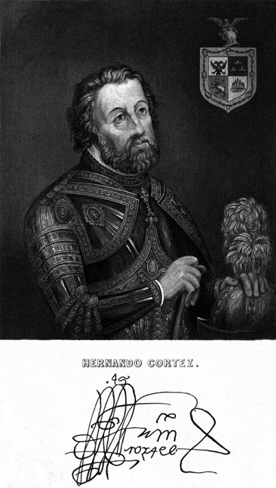 Hernando Cortéz and signature