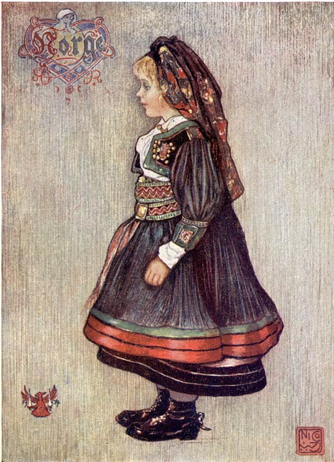 SÆTERSDALEN GIRL IN NATIONAL COSTUME