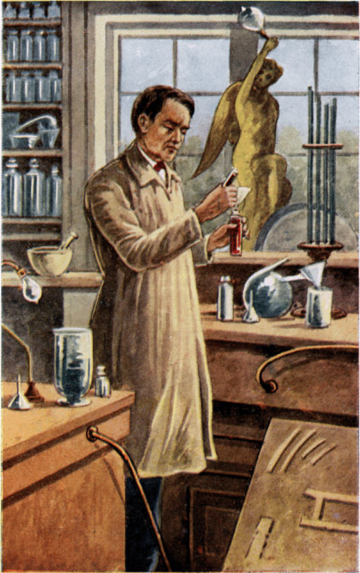 EDISON IN HIS LABORATORY.