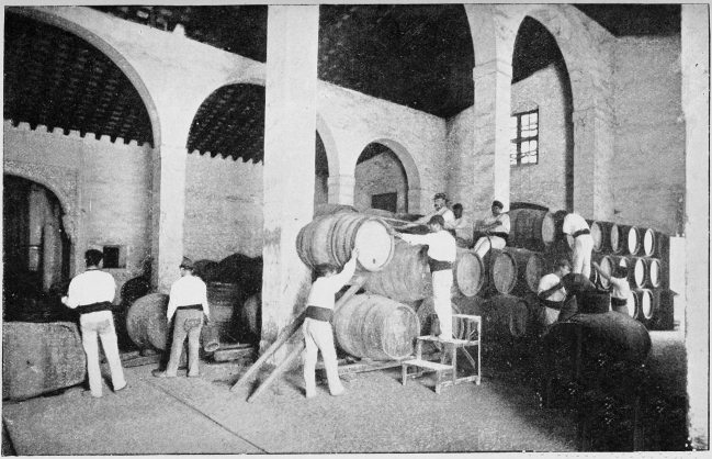 Plate XXXVII.  IN A JEREZ BODEGA.  Page 328.