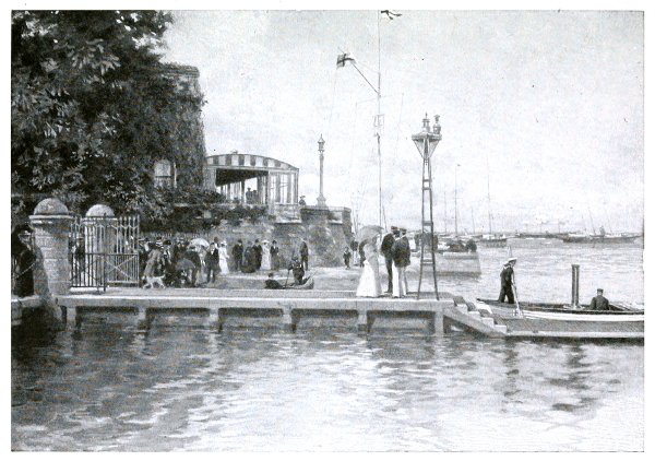 Entrance to the Club and Gardens, Cowes, Isle of Wight.