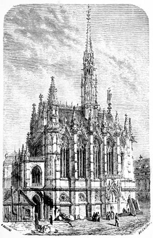 La Sainte-Chapelle du Palais, bâtie par saint Louis pour recevoir les reliques du Bucoléon.