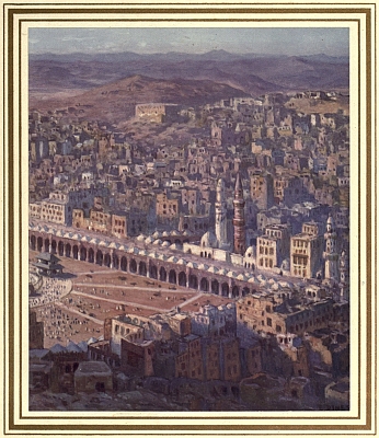 Illustration: Bird's-eye View of Makkah, the Most Sacred City, as  seen from the Jabal Abi-Qubais.