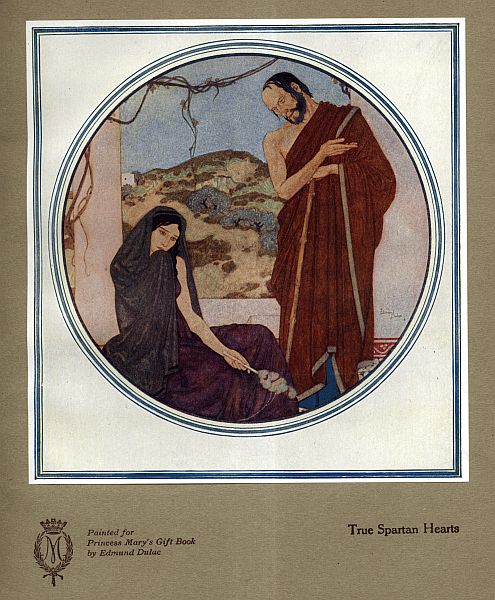 True Spartan Hearts Painted for Princess Mary's Gift Book by Edmund Dulac