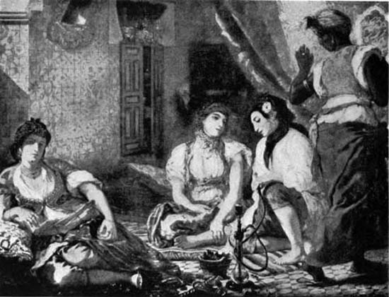 LES FEMMES D'ALGER DANS LEUR APPARTEMENT, DELACROIX.