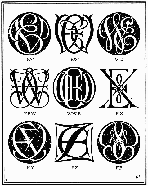 PLATE XLV—EV, EW, EX, EY, EZ, FF