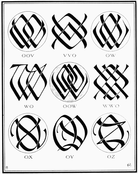 PLATE XCVIII—OV, OW, OX, OY, OZ