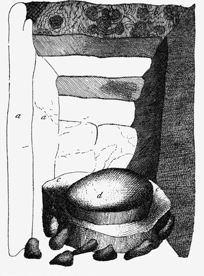 EASTERN RECESS OF CENTRAL CHAMBER, AS DRAWN BY MR. MOLYNEUX IN 1724. (Fac-simile.)