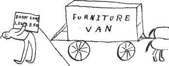 furniture van addressed to Daddy Long Legs