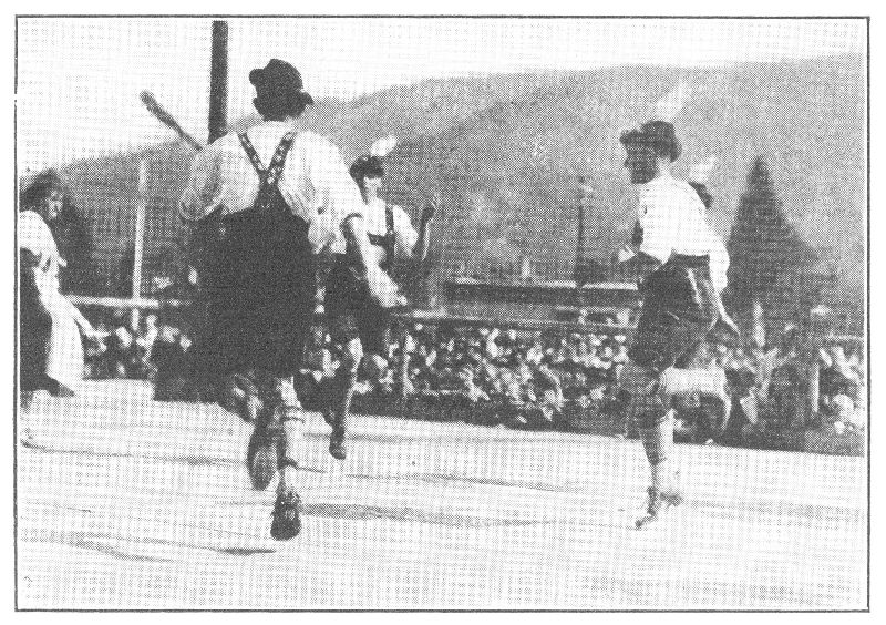 THE SCHUHPLATTLER, A NATIVE FOLK DANCE OF THE BAVARIAN MOUNTAINS