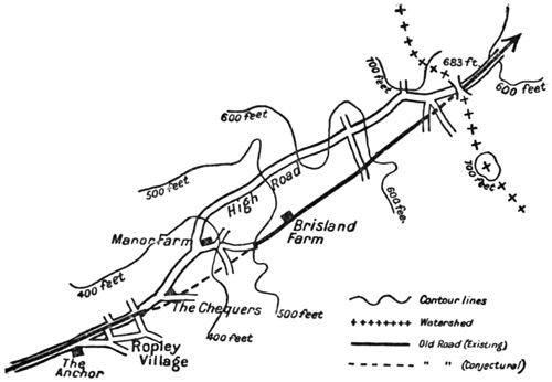 Map, Ropley Village