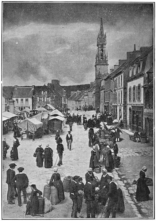 De groote markt te Huelgoat.