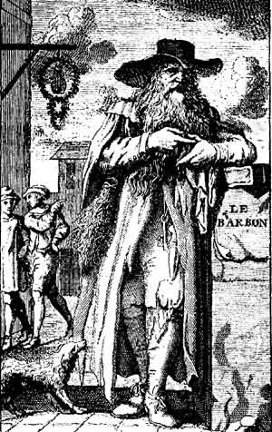 Fig. 24.—Caricature faite au dix-septième siècle sur Pierre de Montmaur.