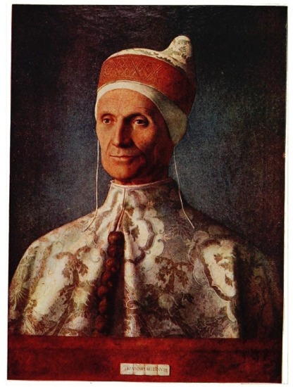 DOGE LEONARDO LOREDAN.  By Giov. Bellini.  (In the National Gallery)