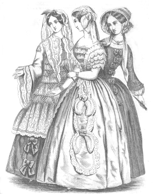 Fig. 1.—Promenade and Evening Costumes.