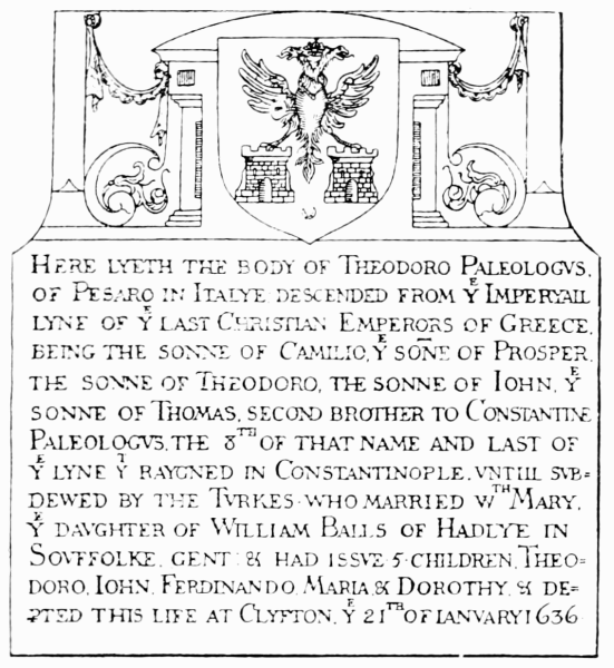 MEMORIAL BRASS IN THE CHURCH OF LANDULPH