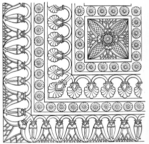 Fig. 45.—Ornamented Pavement from the Northern Palace of Coyundjic.