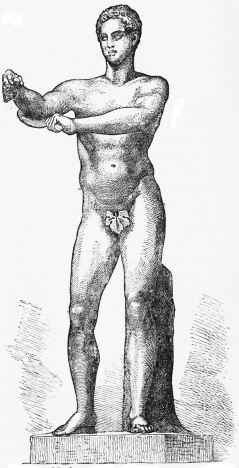 Fig. 230.—Marble Copy of the Apoxyomenos of Lysippos. (In the Vatican.)