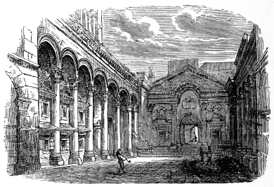 Fig. 293.—Court of the Palace of Diocletian at Spalatro.