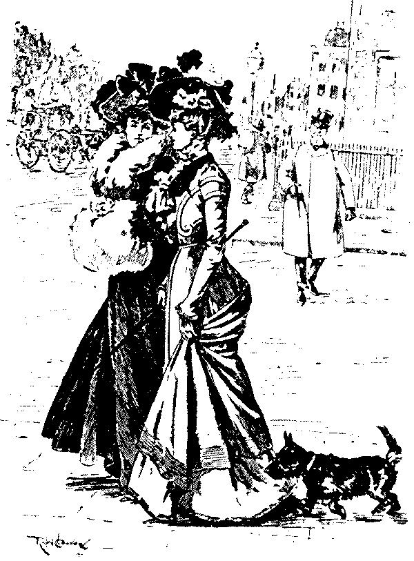 Two ladies talking.