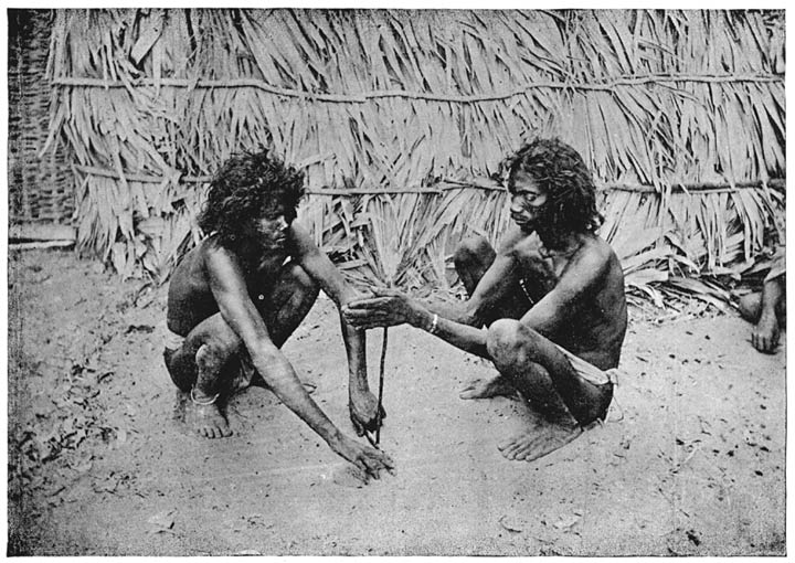 Yānādis making fire.