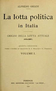 La lotta politica in Italia, Volume 1 (of 3)