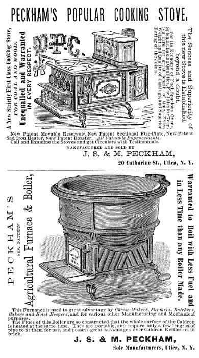 PECKHAM'S POPULAR COOKING STOVE