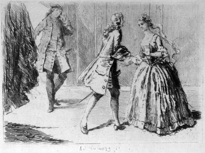 Scene illustrating Otways Orphan. After the contemporary etching by G. Vander Gucht.