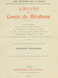 L'oeuvre du comte de Mirabeau