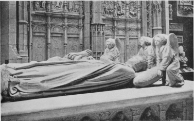 THE TOMB OF THE DUC AND DUCHESSE DE BRETAGNE AT NANTES.  Photo Giraudon.  After Designs by Perréal.