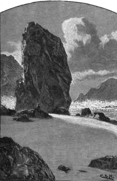 THE STEEPLE ROCK, KYNANCE COVE.