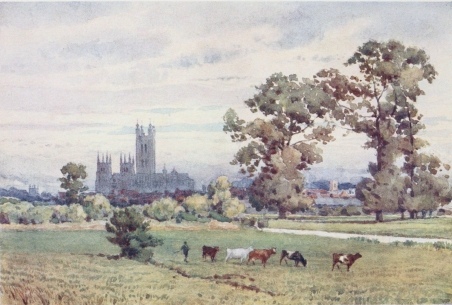 CANTERBURY CATHEDRAL FROM THE SOUTH-WEST