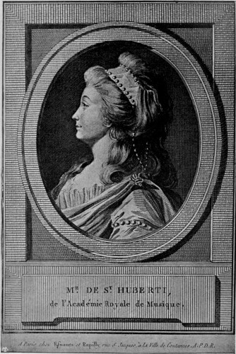 MADAME SAINT-HUBERTY  From an engraving by Colinet after the drawing by Le Moine