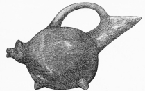 No. 152. Terra-cotta Vessel in the shape of a Pig, from the Lowest Stratum (14 M.).