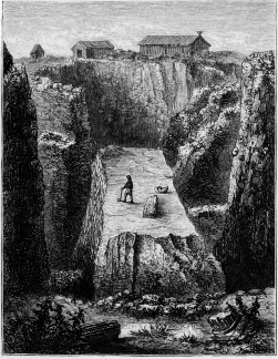 Page 200.  THE GREAT TOWER OF ILIUM.  Seen from the S.E.  THE top is 8 M. (26 ft.) below the surface of the Hill: the foundation is on the rock 14 M. (46 ft.) deep: the height of the Tower is 20 feet.