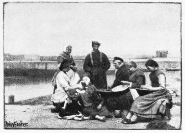 GROUP OF FISHER-FOLK  (From a photograph by John Foster of Coldstream)