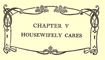 CHAPTER V HOUSEWIFELY CARES