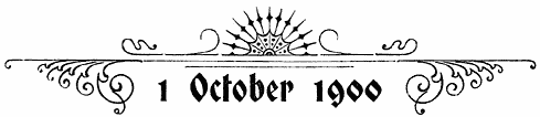 1 October 1900