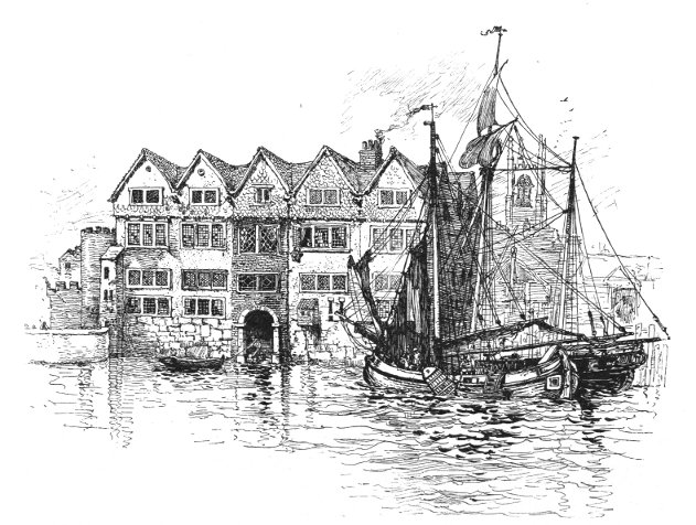 VIEW OF COLD HARBOR IN THAMES STREET, ABOUT 1600