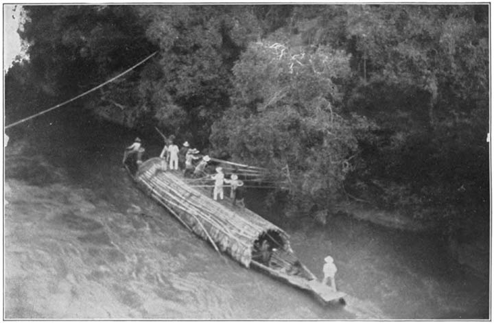 A lancha boat (foreground) and its smaller predecessor, a