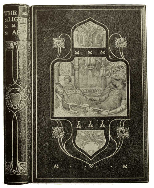 BOOKBINDING IN WHOLE CRUSHED CRIMSON LEVANT MOROCCO, WITH VELLUCENT PANELS AND GOLD TOOLING. DESIGNED BY H. GRANVILLE FELL, EXECUTED BY CEDRIC CHIVERS OF BATH