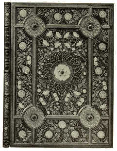 BOOKBINDING IN BROWN LEVANT MOROCCO, WITH INLAY AND GOLD TOOLING BY F. SANGORSKI AND G. SUTCLIFFE