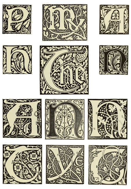 INITIAL LETTERS DESIGNED BY R. JAMES WILLIAMS. FOR THE VINCENT PRESS