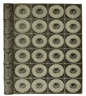 LEATHER BOOKBINDING, WITH INLAY AND GOLD TOOLING. DESIGNED BY PROF. JOSEF HOFFMANN EXECUTED BY THE WIENER WERKSTAETTE