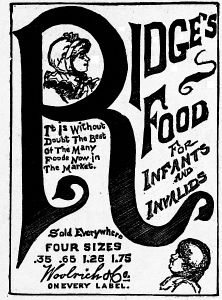 Ridge's Food For Infants and Invalids