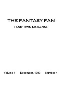 The Fantasy Fan, December 1933
书籍封面