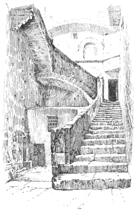 MEDIÆVAL STAIRCASE IN THE VIA BARTOLO