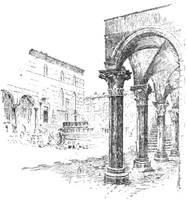 PIAZZA DI S. LORENZO, SEEN FROM UNDER THE ARCHES OF THE PALAZZO PUBBLICO