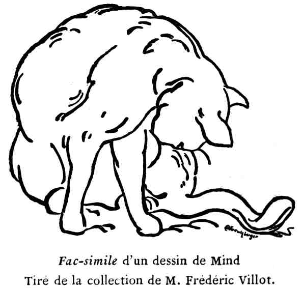 Fac-simile d'un dessin de Mind. Tiré de la collection de M. Frédéric Villot.